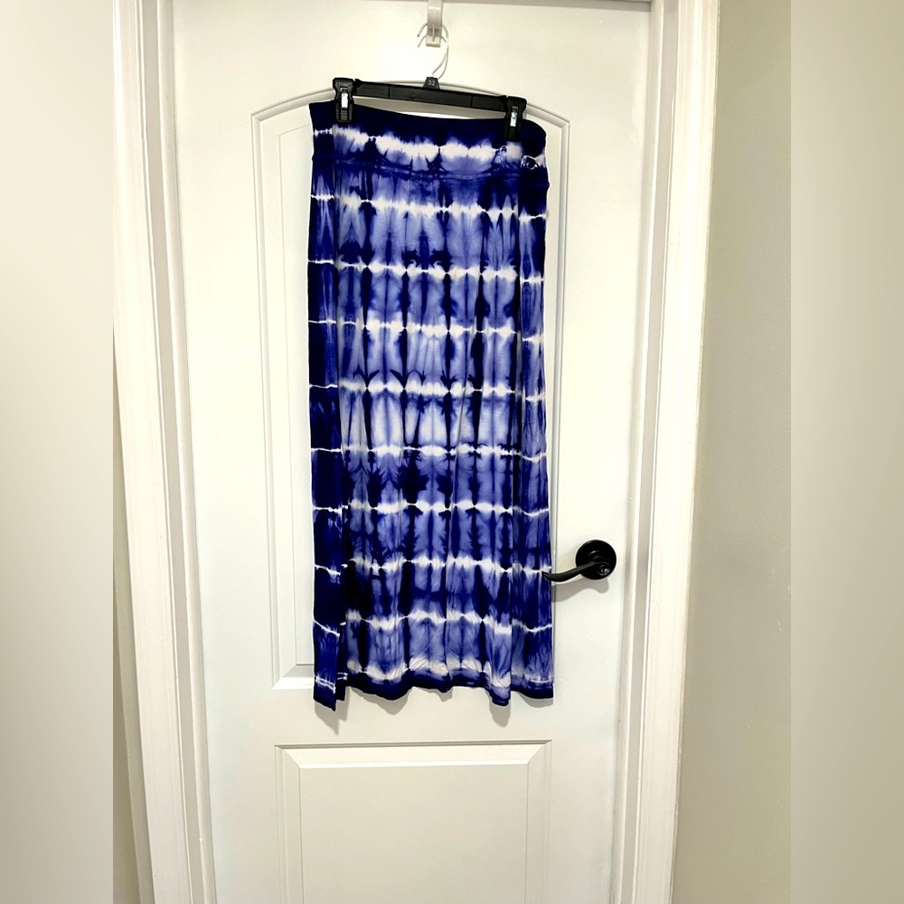 Chicos - Blue and White Maxi Skirt - Size 2 (L)